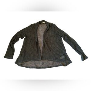 Geneology, Chic Black Open Knit Cardigan, size S